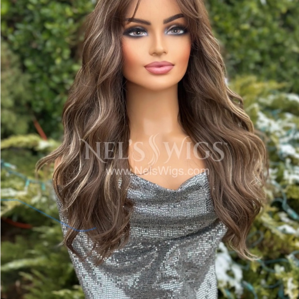 Ash Brown Wavy Hair Wig 26’ long, never worn, but lace front was cut.